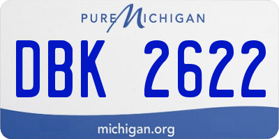 MI license plate DBK2622