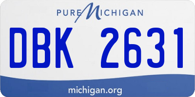 MI license plate DBK2631