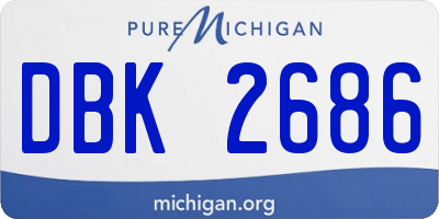 MI license plate DBK2686