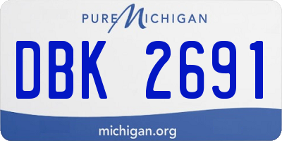 MI license plate DBK2691
