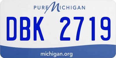 MI license plate DBK2719