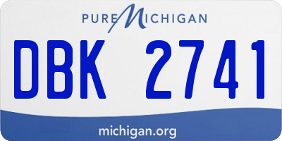 MI license plate DBK2741