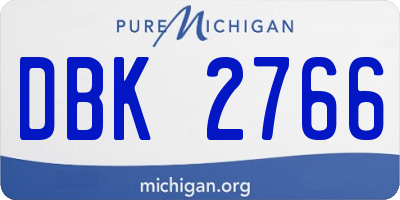 MI license plate DBK2766