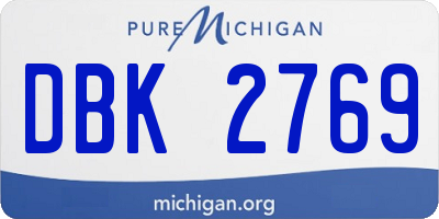 MI license plate DBK2769