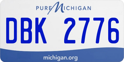 MI license plate DBK2776