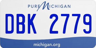 MI license plate DBK2779