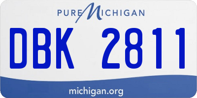 MI license plate DBK2811