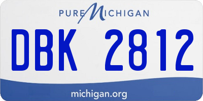 MI license plate DBK2812