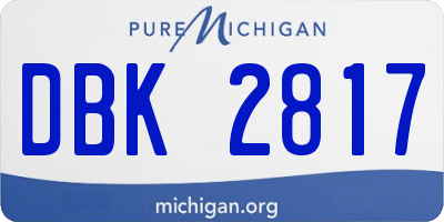 MI license plate DBK2817