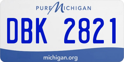 MI license plate DBK2821