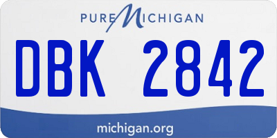 MI license plate DBK2842