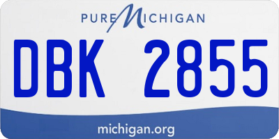 MI license plate DBK2855