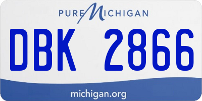 MI license plate DBK2866