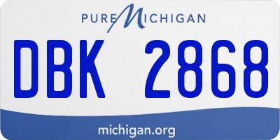 MI license plate DBK2868