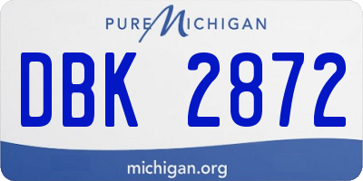 MI license plate DBK2872