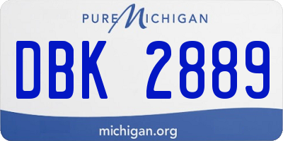 MI license plate DBK2889