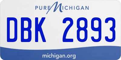 MI license plate DBK2893