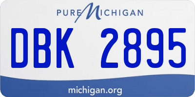 MI license plate DBK2895