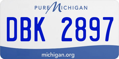 MI license plate DBK2897