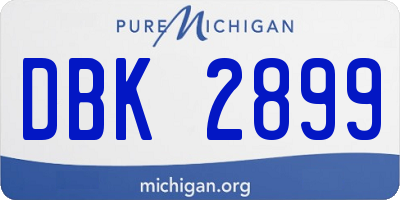 MI license plate DBK2899