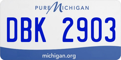 MI license plate DBK2903