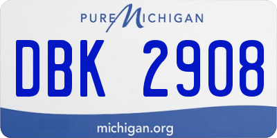 MI license plate DBK2908