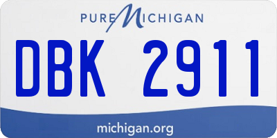 MI license plate DBK2911