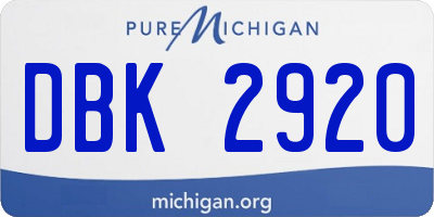 MI license plate DBK2920