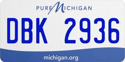 MI license plate DBK2936