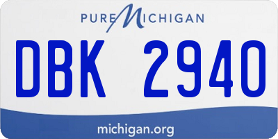 MI license plate DBK2940