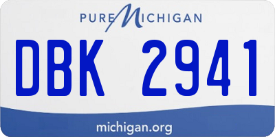 MI license plate DBK2941