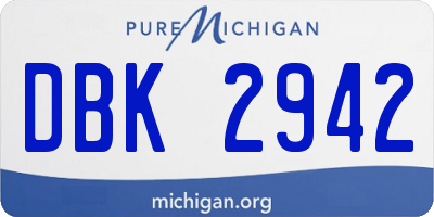 MI license plate DBK2942