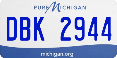 MI license plate DBK2944