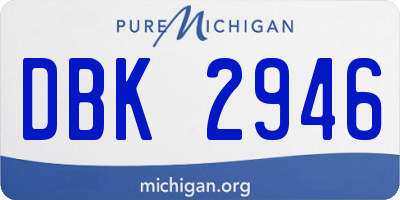 MI license plate DBK2946