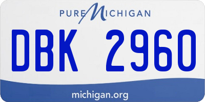 MI license plate DBK2960