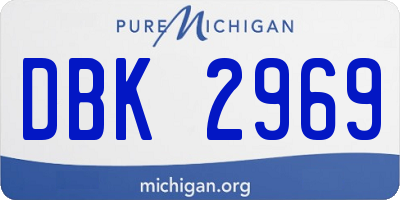 MI license plate DBK2969