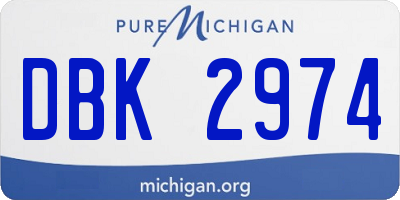 MI license plate DBK2974