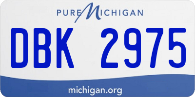 MI license plate DBK2975