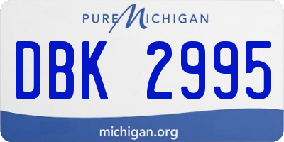 MI license plate DBK2995