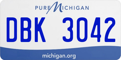 MI license plate DBK3042