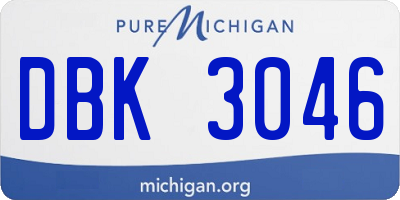 MI license plate DBK3046