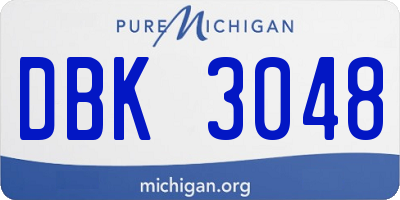 MI license plate DBK3048