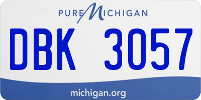 MI license plate DBK3057
