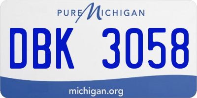 MI license plate DBK3058