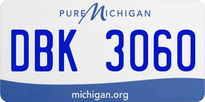 MI license plate DBK3060