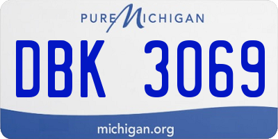MI license plate DBK3069