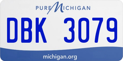 MI license plate DBK3079