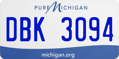 MI license plate DBK3094