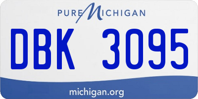MI license plate DBK3095