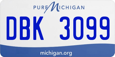 MI license plate DBK3099